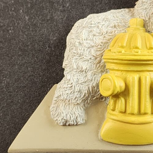 Bichon Frise Refrigerator Magnet Fire Hydrant Dog Figurine Willabee Ward MBI