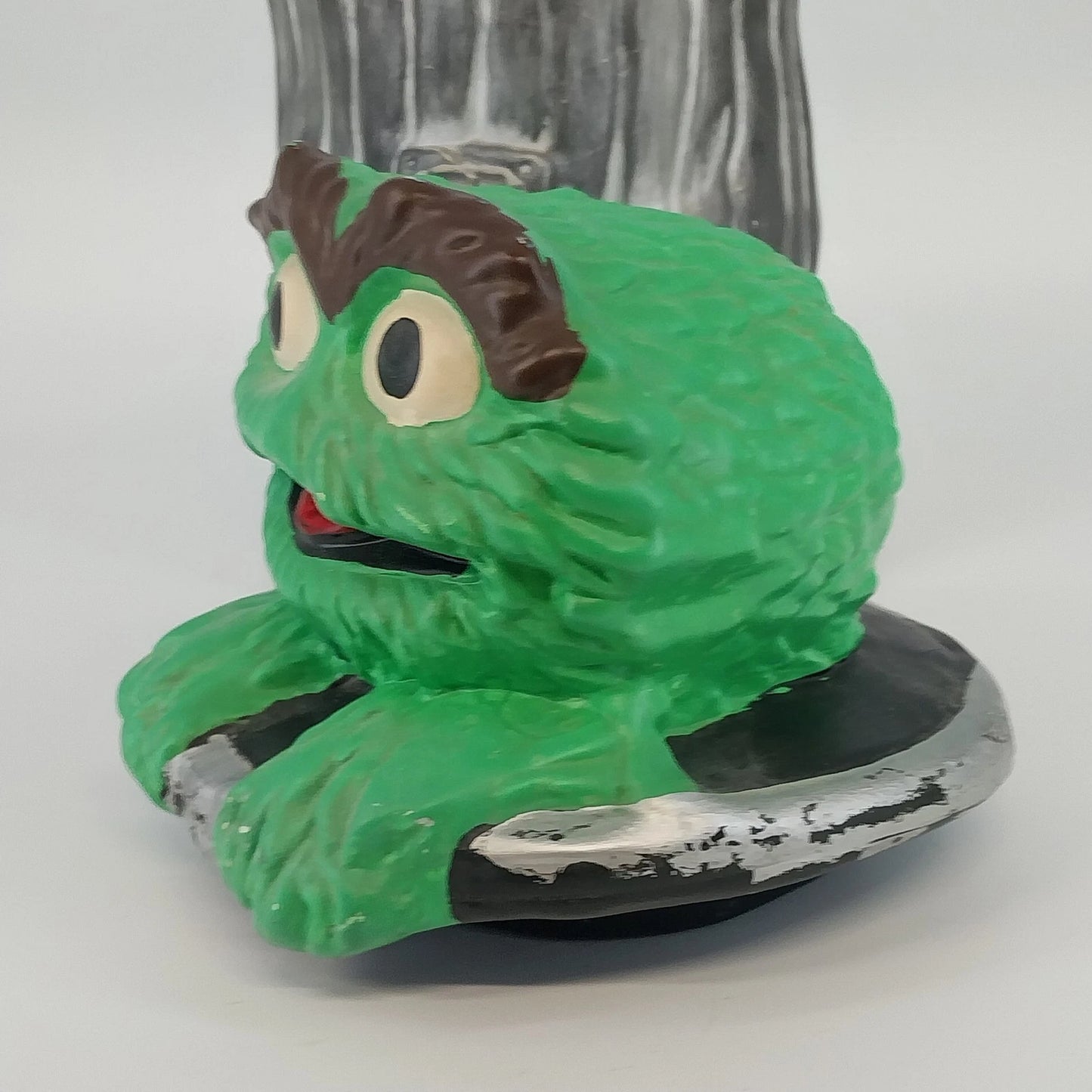 California Originals Oscar Grouch Trash Can Cookie Jar 11.5" Sesame Street Vtg