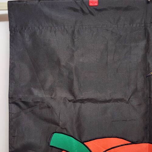 Halloween Double Sided Garden Yard Flag Pumpkin Jack O Lantern 40" x 27½" EUC