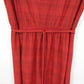 Strait Lane Red Plaid Dress Self-Tie Waist Women's 14 Short Sleeve Polyester 41"