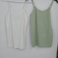 Poof Camisole Tank Top Lot 2 Spaghetti Strap Size L /XL White Sage Green China