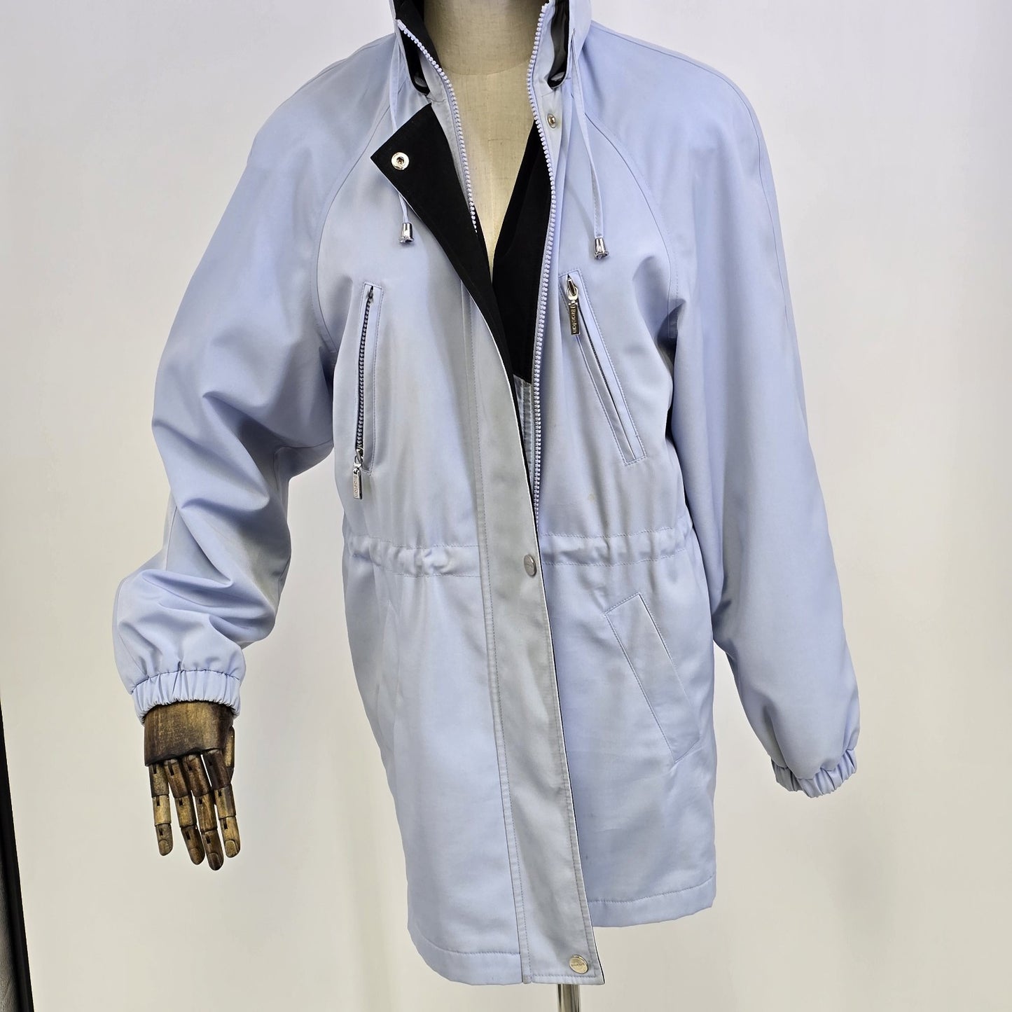 Braetan Women's Outwear Lined Windbreaker Blue Coat Small Jacket Full Zip Hood