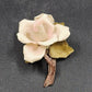 Napoleon Capodimonte Porcelain Rose Blush Pink Flower Figurine Italy Collectible