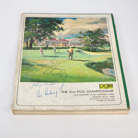 51st PGA Championship Program 1969 NCR Country Club Dayton Ohio Autographs Vtg