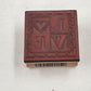 4 Wood Rubber Hand Stamps Love Theme Dog Footprint Flower Heart USA