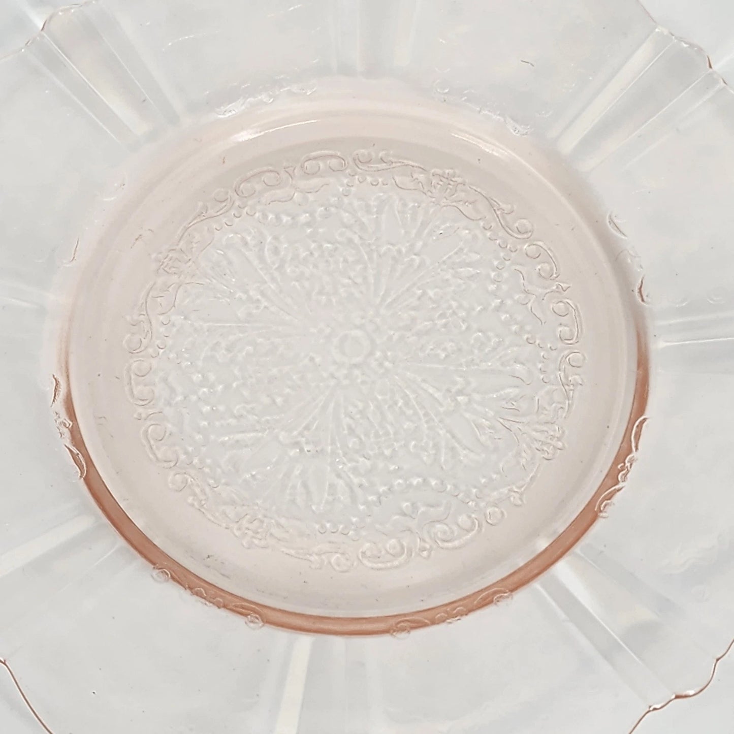 Vintage American Sweetheart Pink Depression Glass Bread Plates Set
