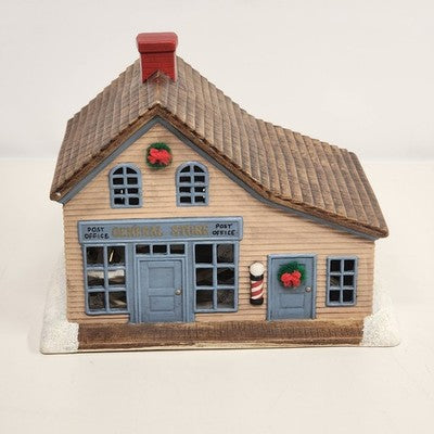 General Store Christmas Americana Village 7.5" Ceramic Homemade Lighted Vintage