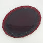 Avon Cape Cod Ruby Red Oval Serving Platter Roman Rosette 13.5" x 11" Vtg