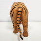 Large Leather Wrapped Tiger Figurine Walking Vintage 15" L x 3½" W x 7½" H