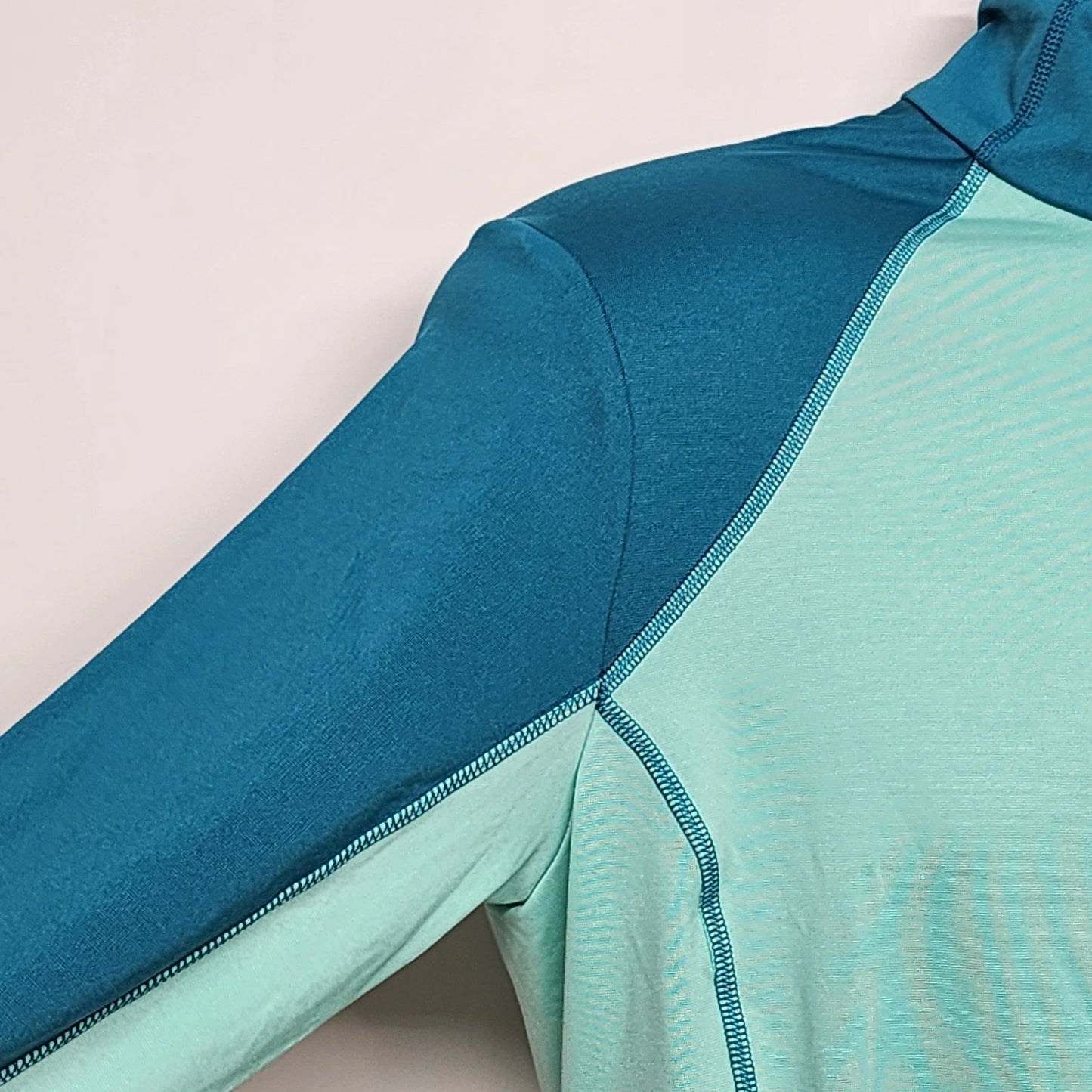 Spyder Activewear 1/4 Zip Pullover Track Jacket women's Large Teal Blue Thailand