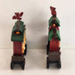 2 Christmas Train Figurines Great North Pole Railroad 2002 David Frykman