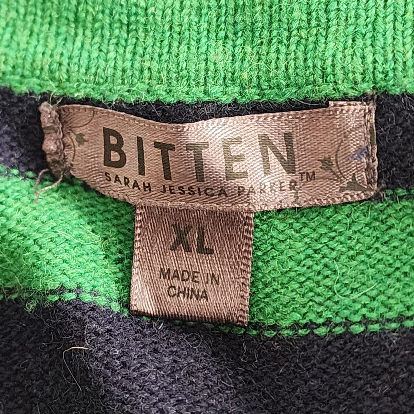 Bitten Sarah Jessica Parker Women XL Striped Long Sleeve Shirt