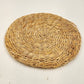 Set 2 Vintage Raffia Woven Round Trivets 8" Boho Kitchen Hot Pads Rustic Decor