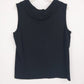 Rafaella Black Mock Neck Sleeveless Knit Top Womens Large Cotton Blend Vietnam