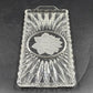Stollen Platte Crystal Cake Plate Tray German Christmas Floral w Handles 14.25"