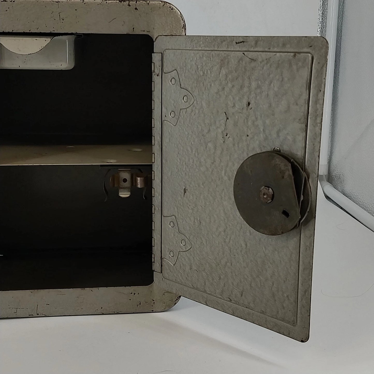 Vintage Mosler Jr Steel Combination Safe Penny Bank with Alarm