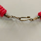 Wood and Acrylic Multicolor Conical Beaded Hook Christmas Holiday Necklace 14"