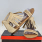 Adrianna Cathy-8 Beige Gladiator Sandals Women's 8 Fringe Ankle Height Zip NIB