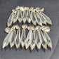 18 Icicle Spear Crystal Glass Chandelier Prisms 2.75" w Octagon Accent Wire Tie