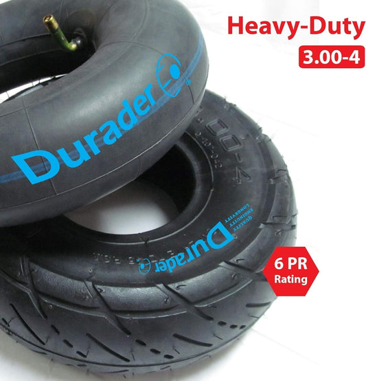 Replacement Heavy Duty Tire for Electric Scooter Size 3.00-4 Tire + Inner Tube