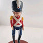 Toy Soldier Christmas Ornament 1980s Hand Painted Joint Movable Arms Legs 4"