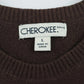 Cherokee Brown Sweater Vest Womens Large Sleeveless Crew Neck Cotton Blend