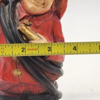 Orzeck Fire Fighter Figurine 7" Tall All American Fireman Ware MA Vintage 1982