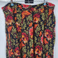 Studio C Floral Top and Skirt Set 24W Black Orange Rayon Outfit