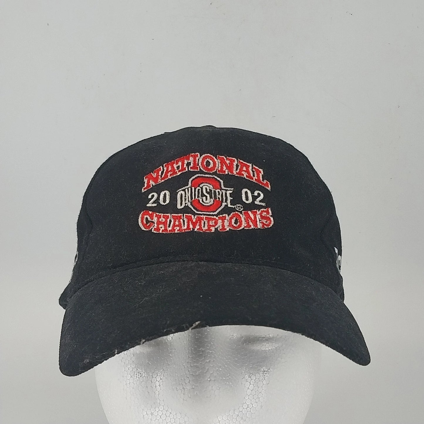 Ohio State Buckeyes Cap 2002 National Champions Black Hat Slide Buckle OSFM