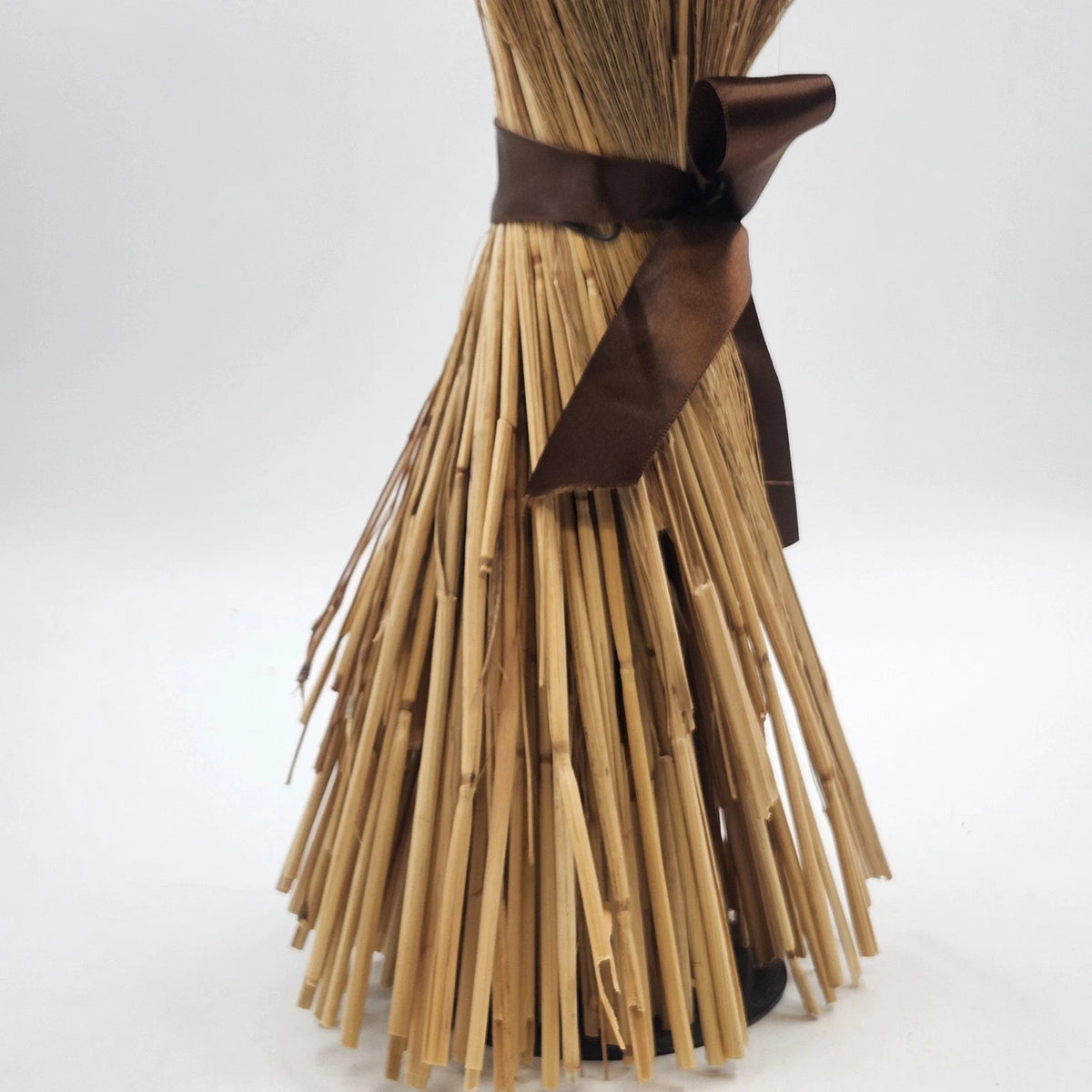 Large Dried Wheat Sheaf Bundle Brown Ribbon Tabletop Decor 19" Rustic Farmhouse