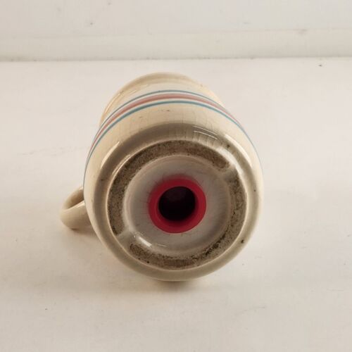 Pepper Shaker McCoy USA Stonecraft Pottery Ceramic Pink Blue Stripe Crazed