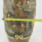 Japanese Moriage Satsuma Vase Lamp Base Gold Gilt Raised Relief 14.5" Antique