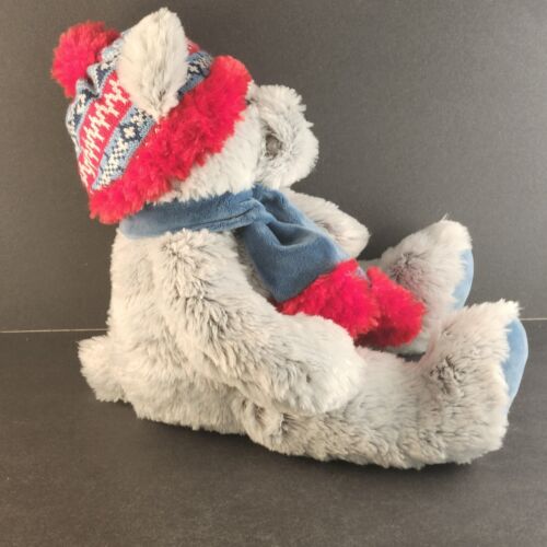 St Jude Children's Gentle Treasures Plush Teddy Bear Red And Blue Hat Scarf