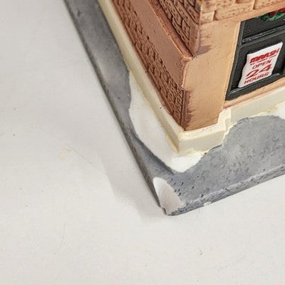 Christmas Village Ceramic Collectable Marsh Supermarket Pharmacy Vtg NO CORD