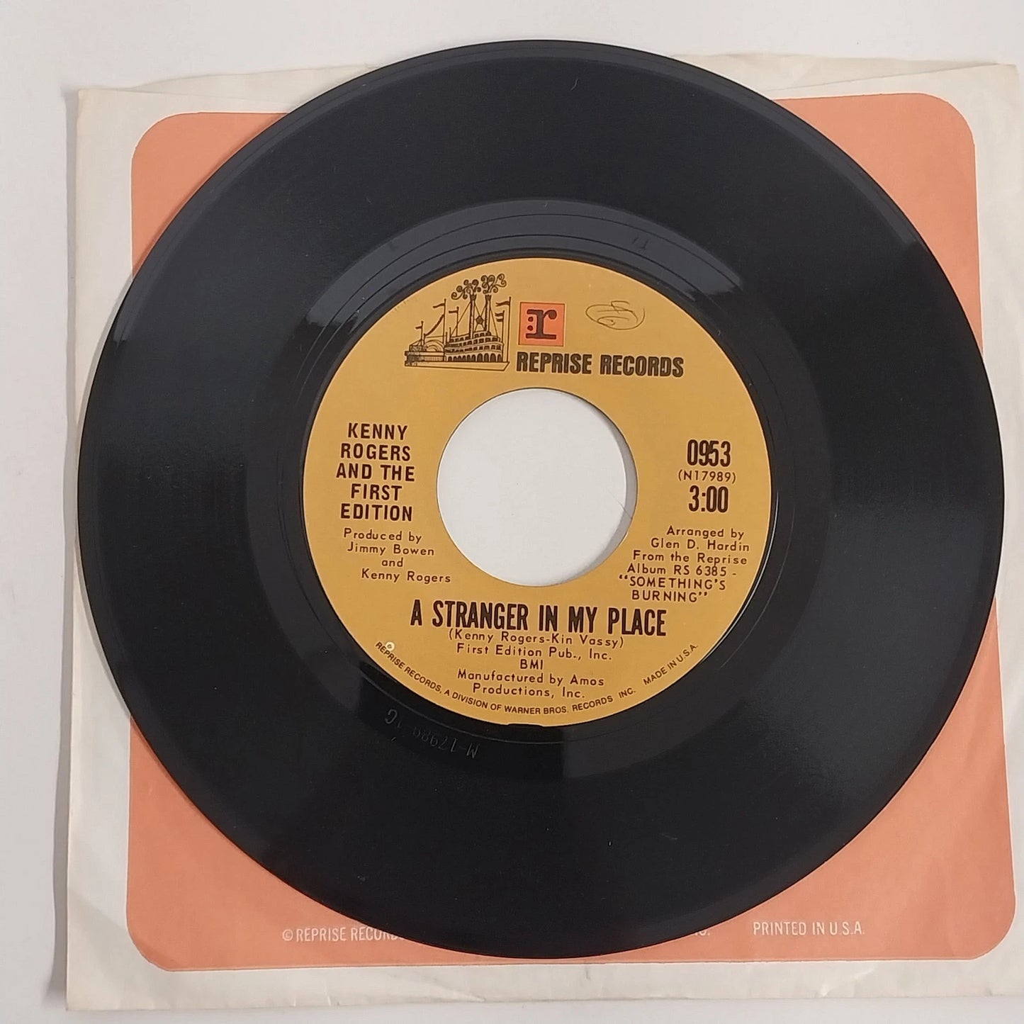 Kenny Rogers 45 RPM 7" Vinyl Lot 3 First Edition Reprise 0829 0999 0953 Country