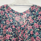 LC Lauren Conrad Floral Chiffon Blouse Large V Neck