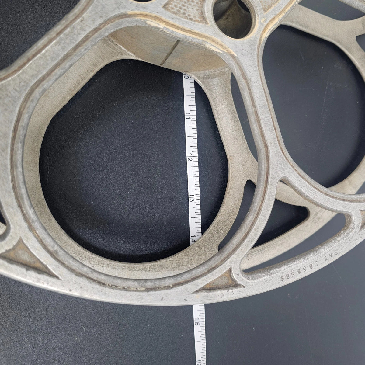 National Theater Supply Goldberg Bros 15" 35mm Aluminum 6-Hole Film Reel Vintage