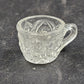 EAPG Pedestal Mini Punch Bowl Clear Glass Spinning Star US Glass 5 Mini Cups Vtg