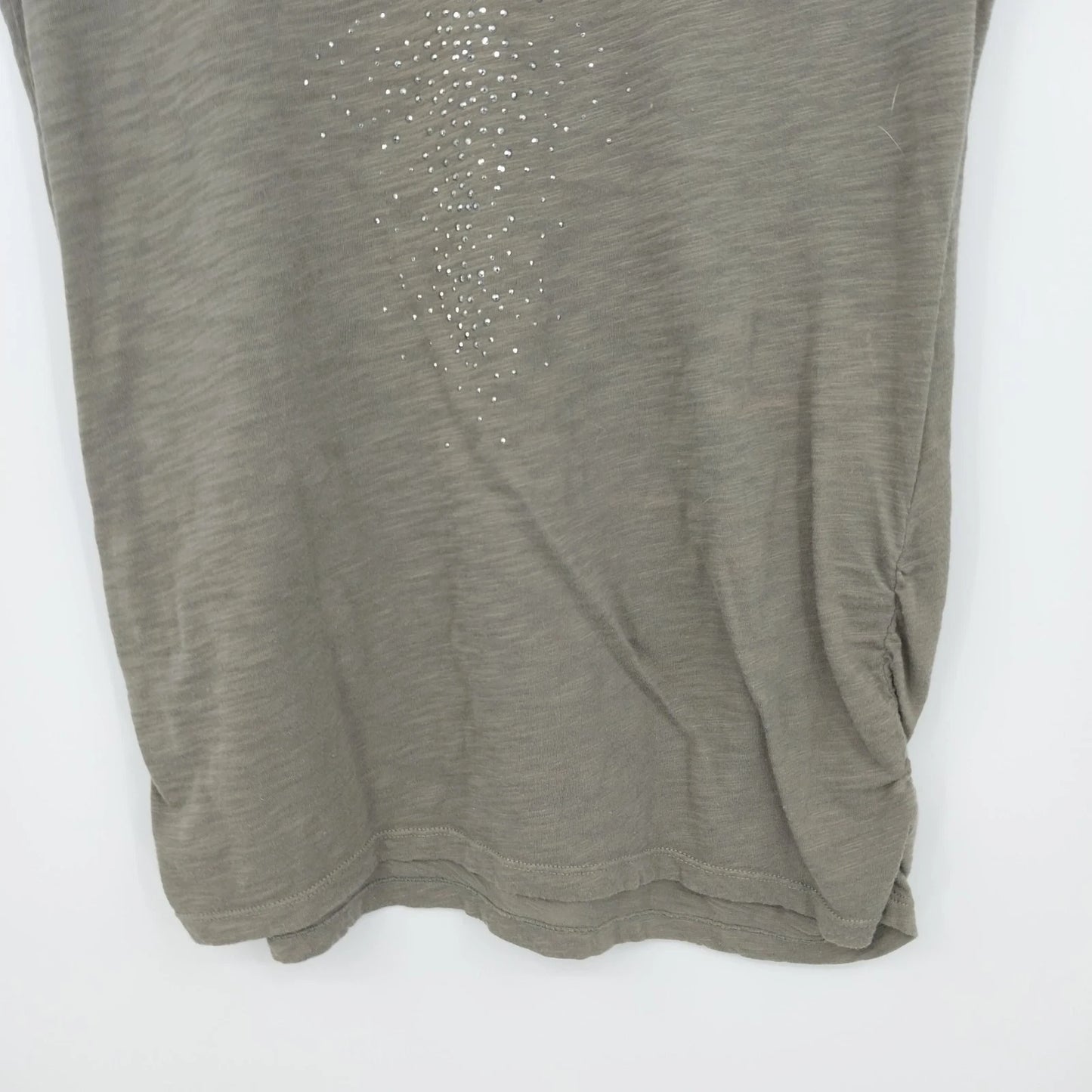 Calvin Klein Performance Quick Dry Rhinestone V-Neck T-Shirt Women's Medium