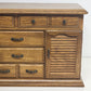 Prestige Wood Jewelry Box Cabinet 11 Drawer Louvered Doors Felt Lined 17"