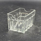 Libbey Sweetener Sugar Packet Holder Ribbed Glass Vintage Clear Caddy 3.5"x2.75"