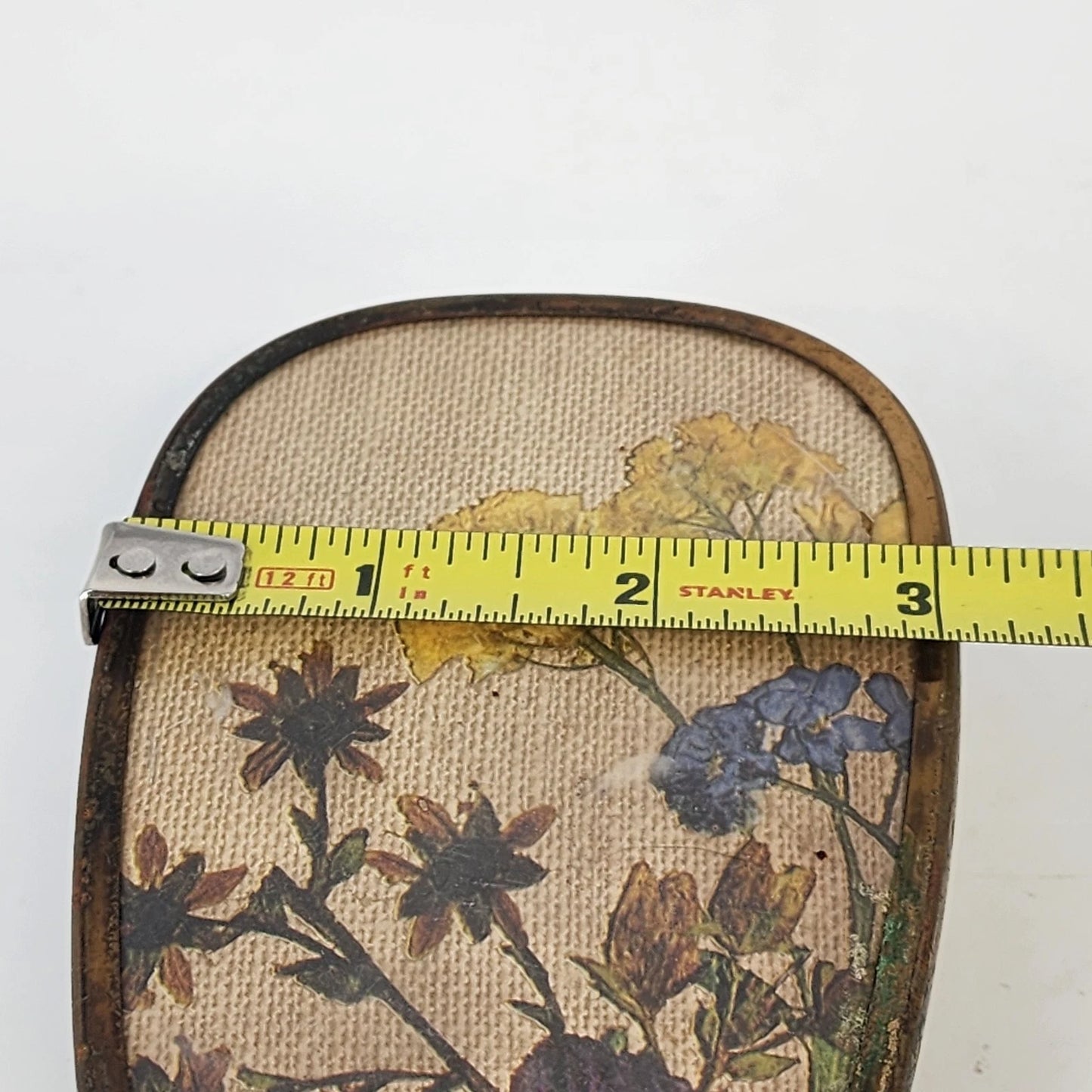 Floral Vanity Hair Brush 10.5 Inch Silver Shabby Chic