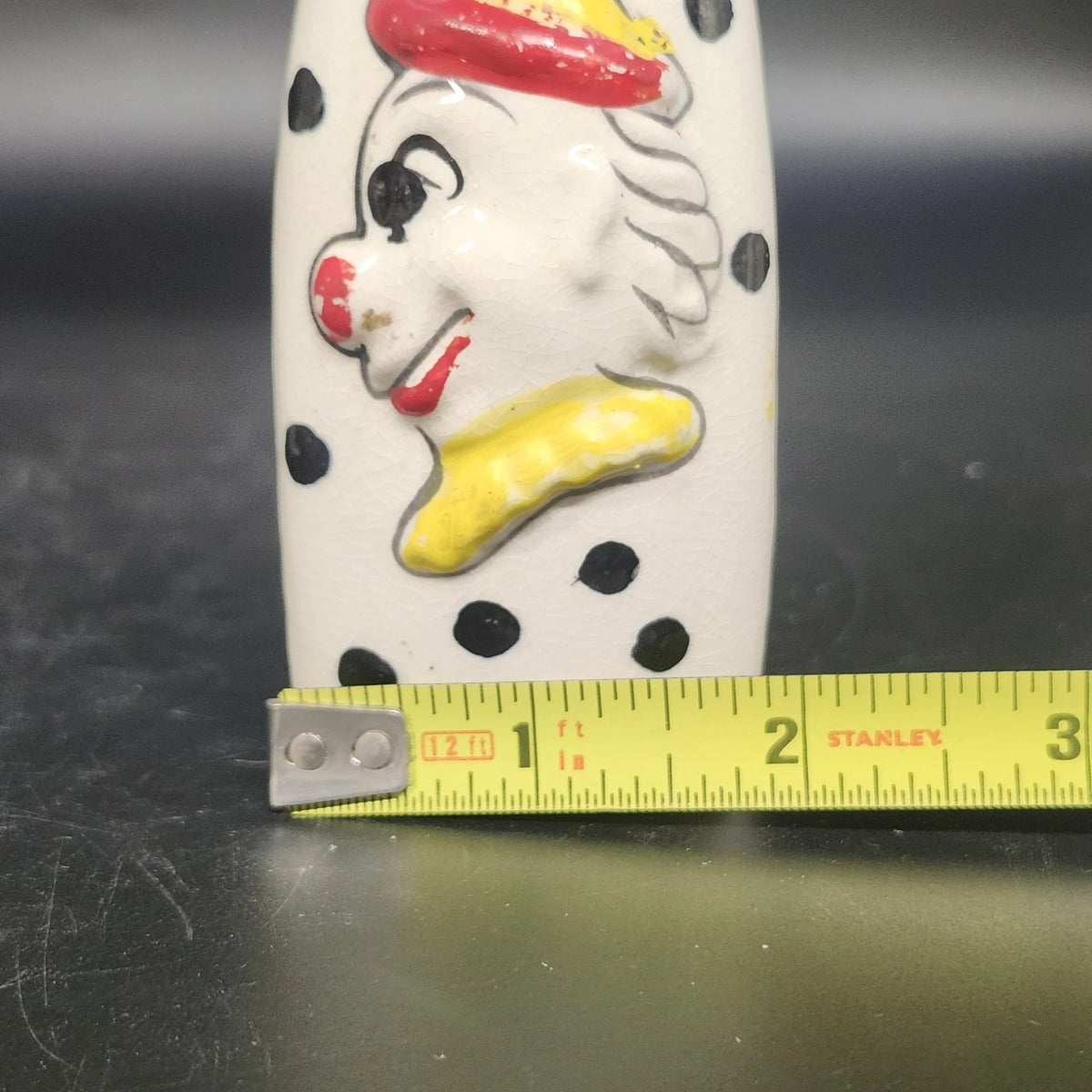 Clown Salt Pepper Shakers Oil Vinegar Cruet Set 4 Pc Ceramic Japan Vintage