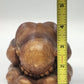 Hand Carved Wood Weeping Buddha Orang Malu Rustic Figurine 4" Meditation Pose