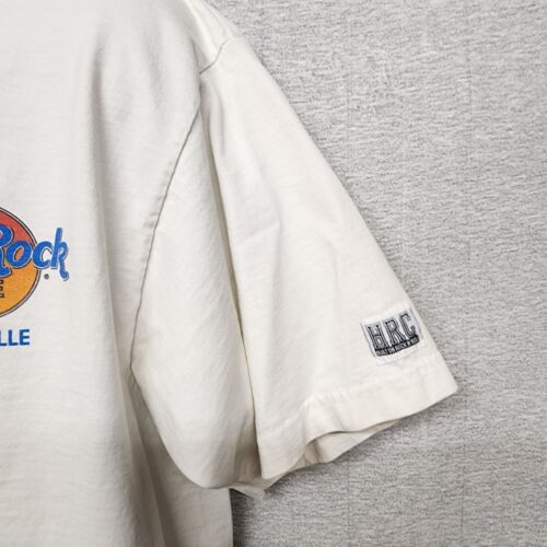 Hard Rock Cafe Nashville T-Shirt XL White Cowboy Hat Boot Graphic Vintage