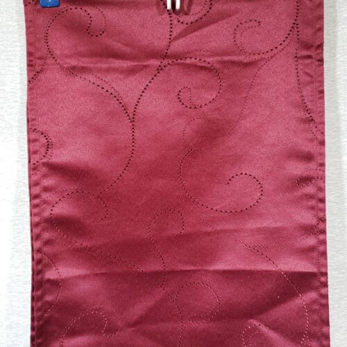 Maroon Table Runner 72x13 Tassels Geometric Pattern