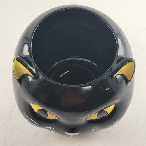 Yankee Candle Black Cat Kitty Candy Dish Halloween Friends Collection Ceramic 6"