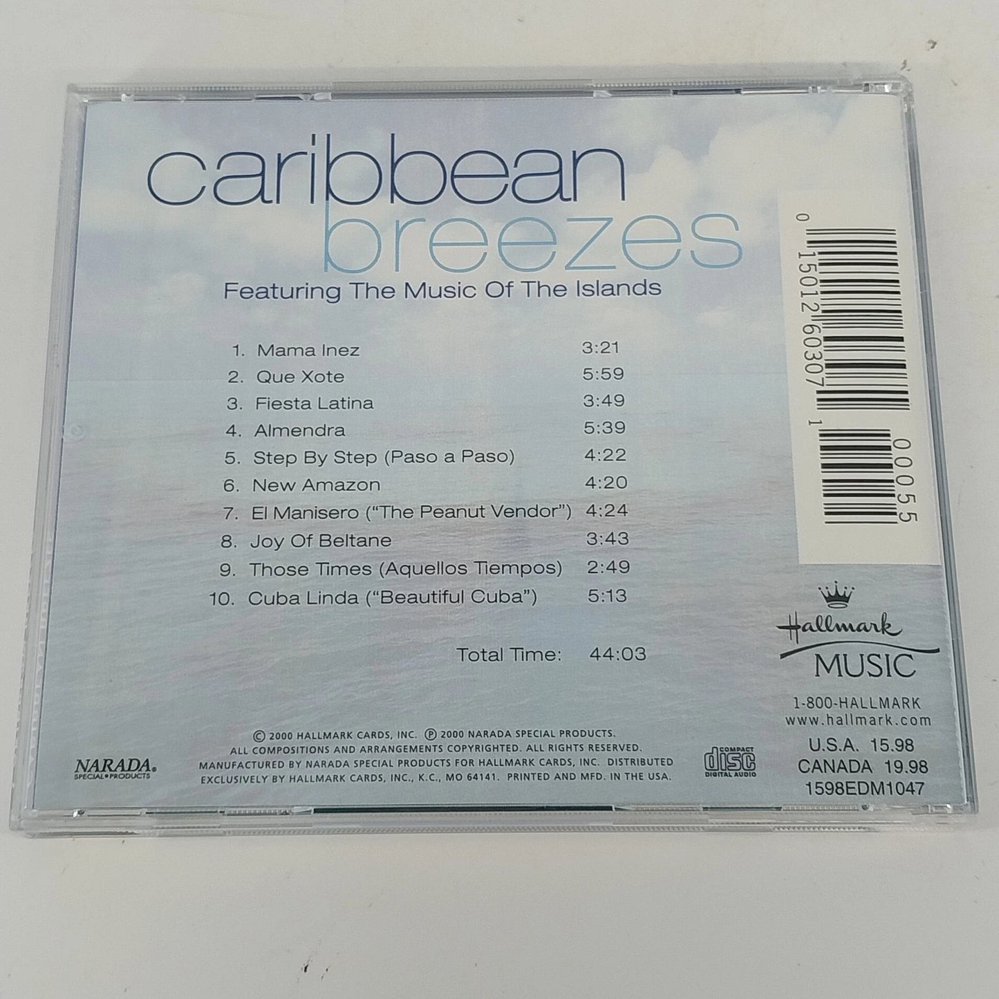 Hallmark Music Caribbean Breezes New Latin Music CD 2000 Various Artists Latin
