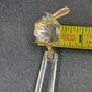 4 Icicle Spear Crystal Faceted Glass Prisms 3" L & Octagon Accent Wire Connector