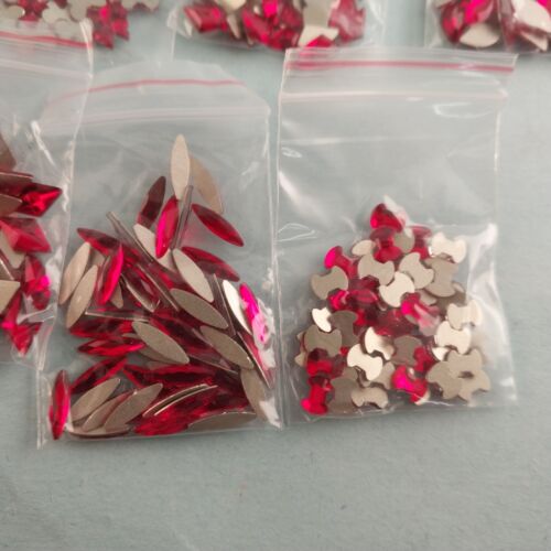 Crystal Memories Luxury Rhinestones Kit Red with Silver Flatback Nail Art Crafts